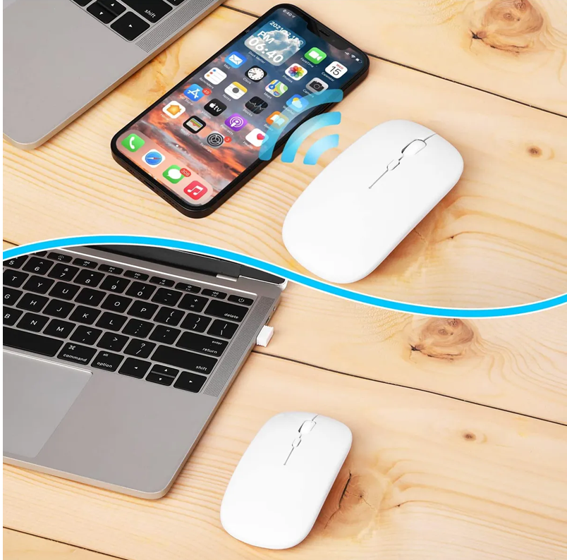 Mouse inal mbrico recargable con Bluetooth o USB para iPad Notebook tablet Tel fono-2