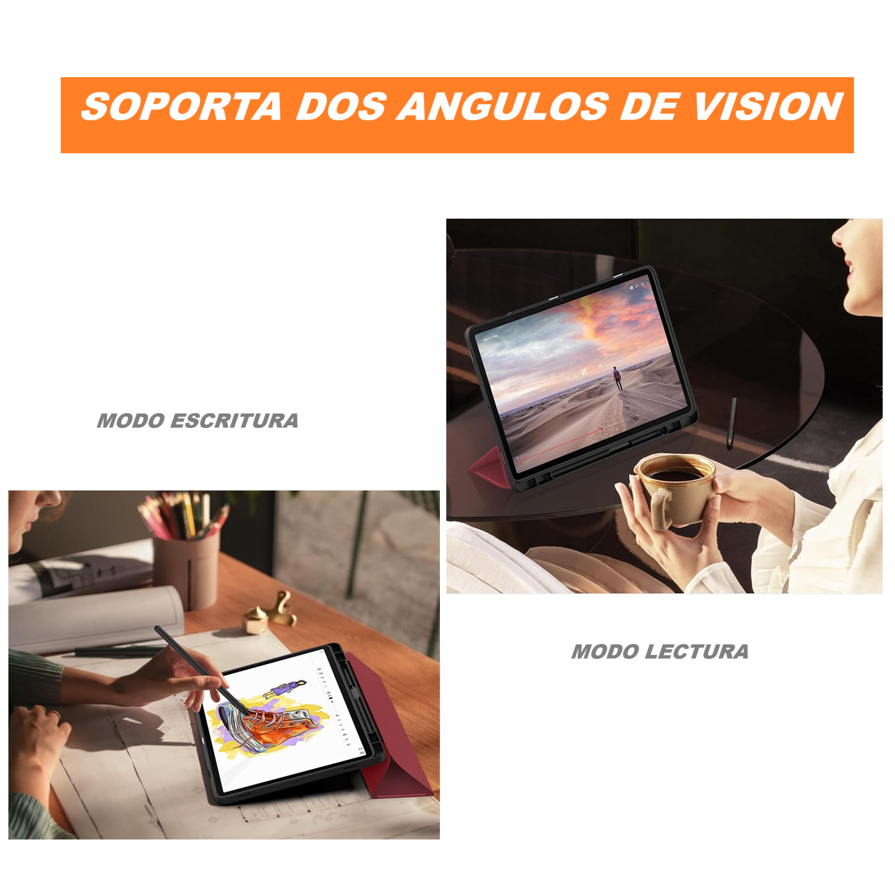 Carcasa Funda Para Samsung Galaxy Tab S10 / S9 / S9 Fe / 10.9 /11 - Vino-2