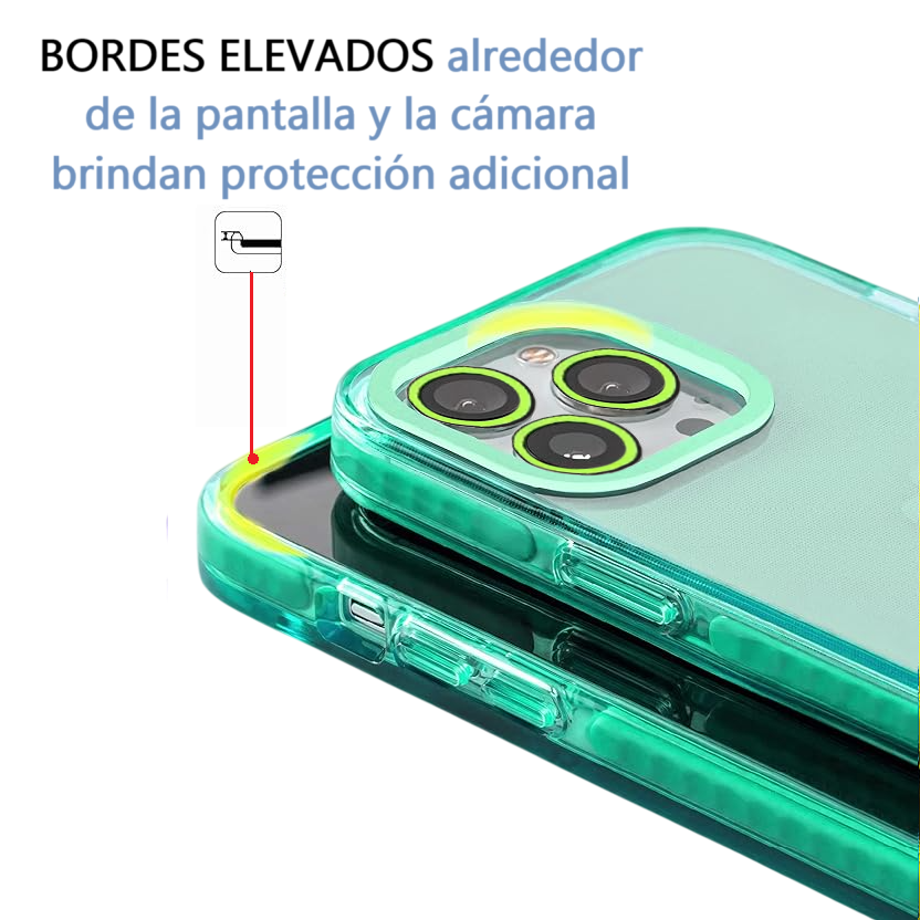 Carcasa MagSafe Neon Con Lentes Para iPhone 16 Pro Max / Verde Claro-3