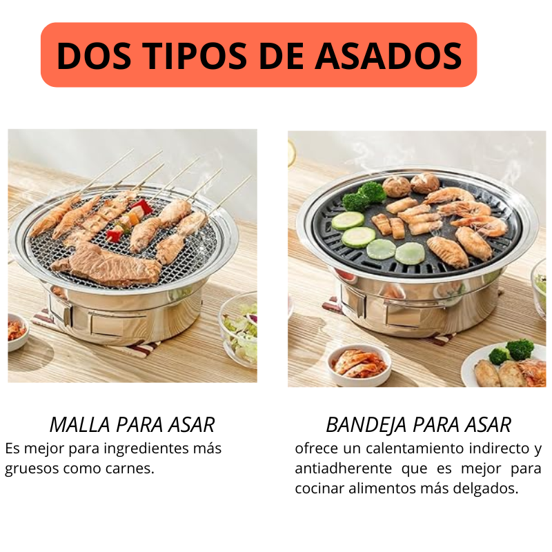 Parrilla Barbacoa Coreana Acero Inoxidable-3