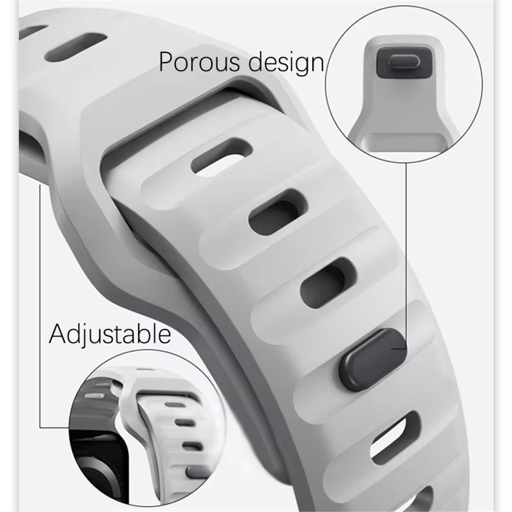 Correa Silicona Transpirable Para Apple Watch 38 40 41mm-3
