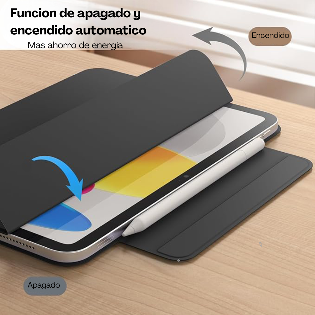 Carcasa Magnetica Para iPad 11 A16 10ma Gen Negro-4