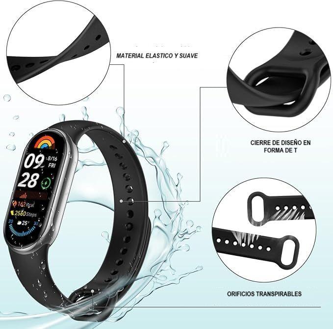 Correa Silicona Compatible Con Xiaomi Watch Mi Band 9 8-4