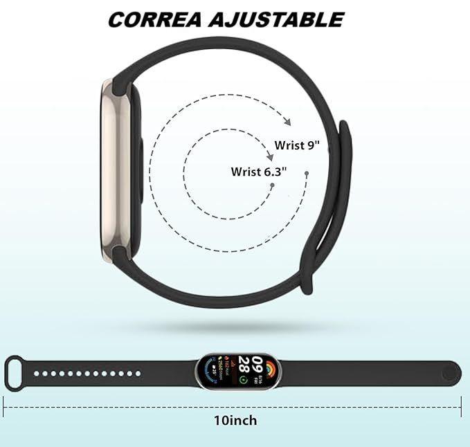 Correa Silicona Compatible Con Xiaomi Watch Mi Band 9 8-6