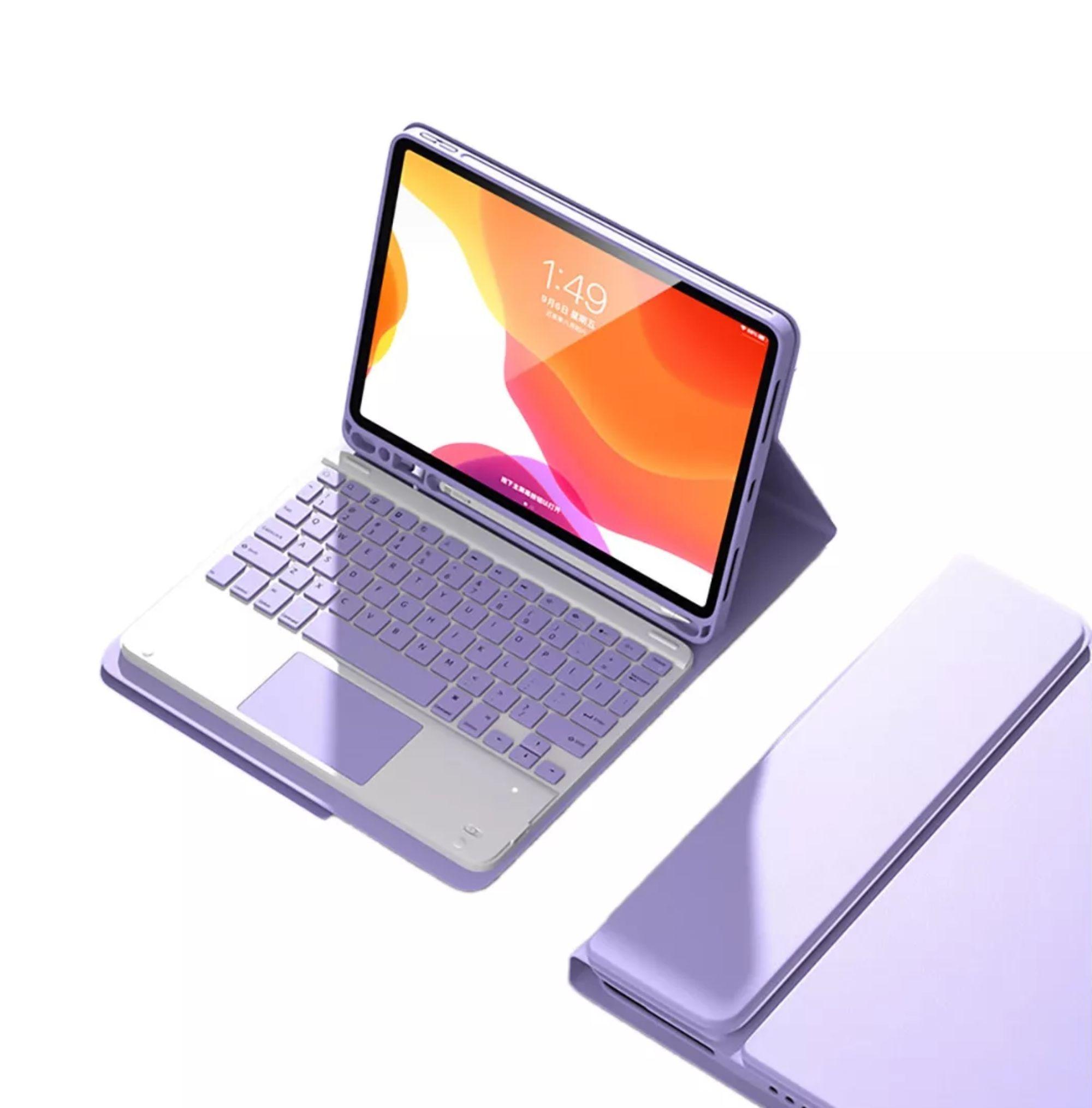 Carcasa Funda con Teclado Touchpad Para iPad 10ma Gen 10.9" / Lavanda-0