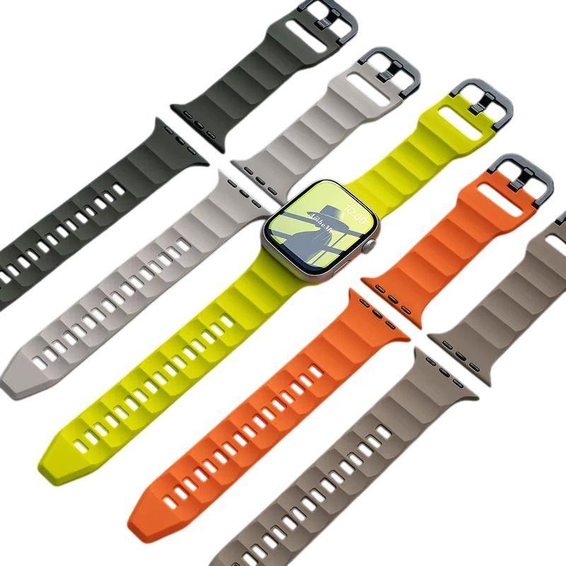 Correa Silicona Deportiva Para Apple Watch 44 45 46 49mm-3