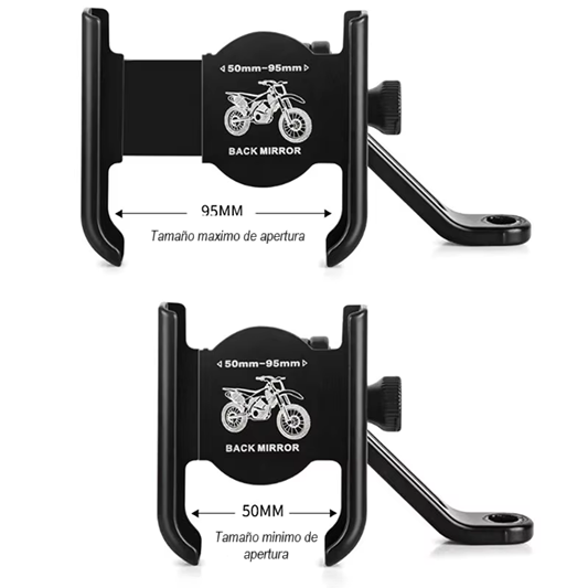 Soporte Aluminio De Teléfono Para Moto Motocicleta  / Espejo Retrovisor-2