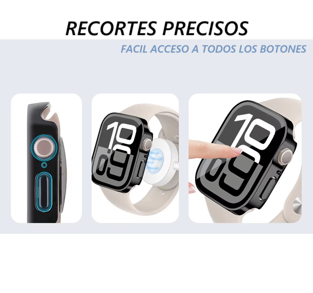 Protector Carcasa Slim Para Apple Watch 42mm Serie 10 Negro-2