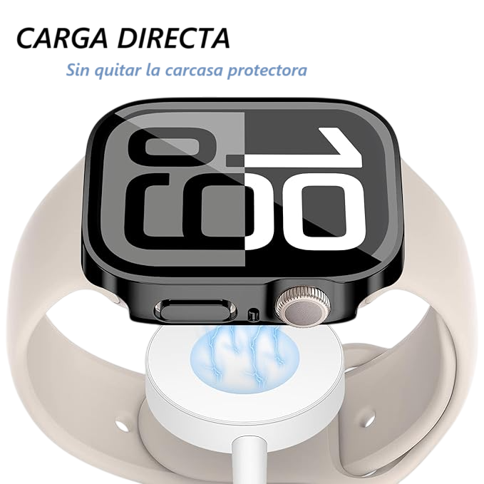 Protector Carcasa Slim Para Apple Watch 42mm Serie 10 Negro-3