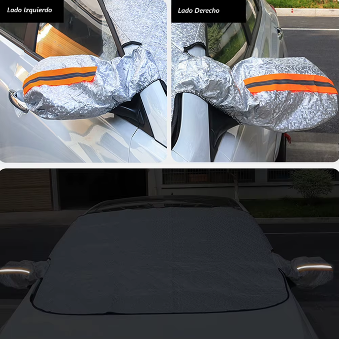 Funda Protectora Cubreparabrisas Sol y Nieve Para Automovil -3