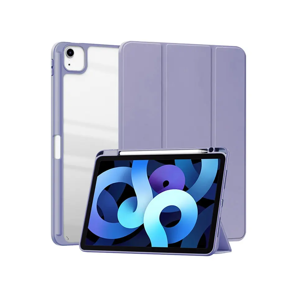 Carcasa funda Para iPad Pro 11 Air 4 Air 5 Gen - Transparente Lavanda-0