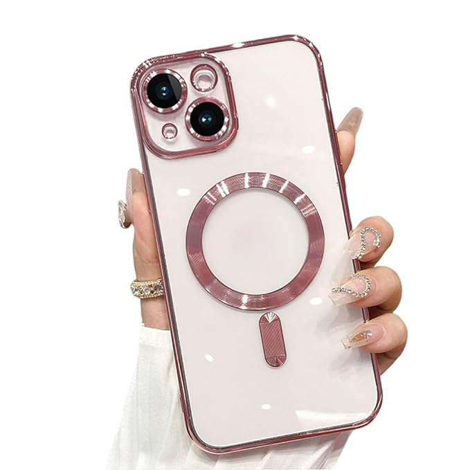 Carcasa Magsafe para iPhone 15 / Rosado Lentes-0