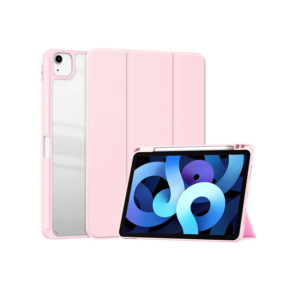 Carcasa funda Para iPad Pro 11 Air 4 Air 5 Gen - Transparente Rosa-0