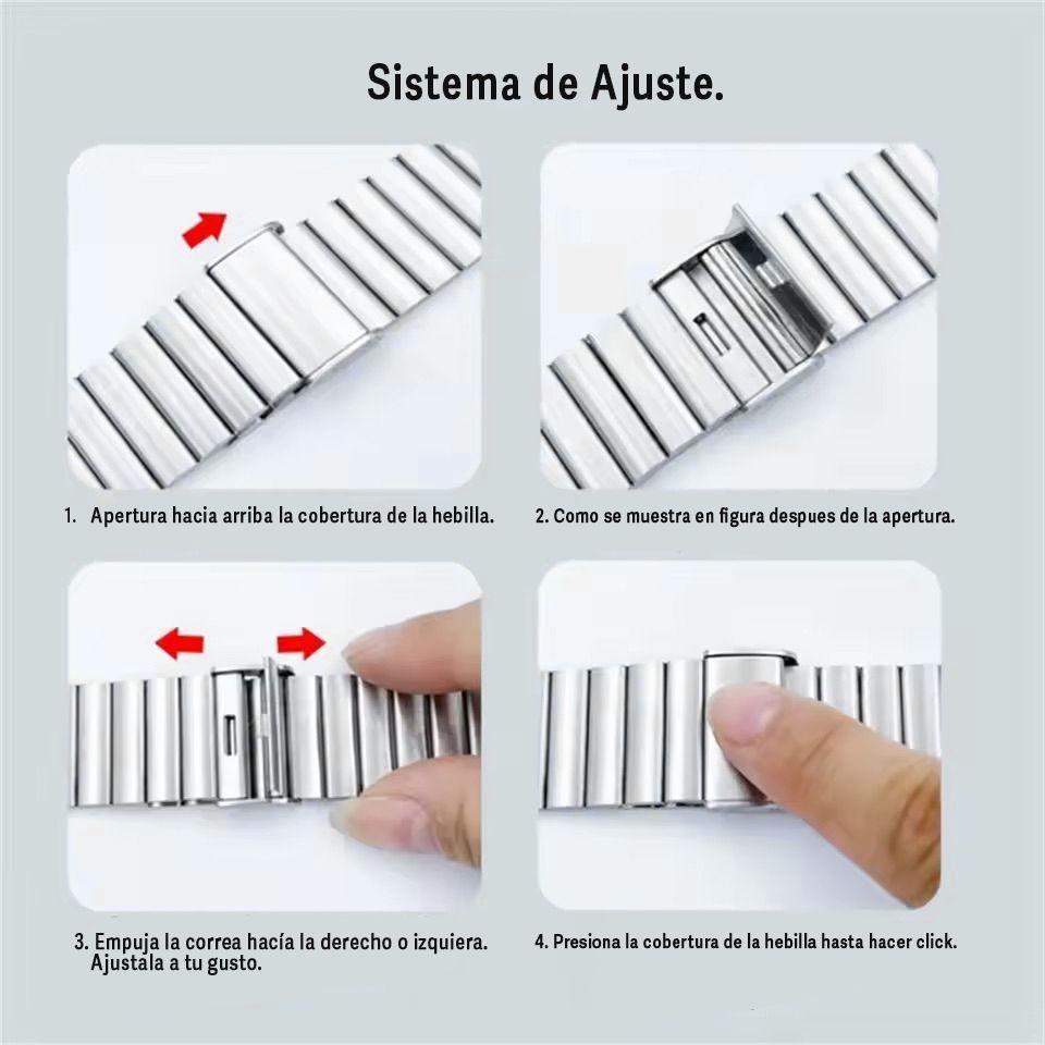 Correa Acero Inoxidable Para Huawei Gt6 Gt5 Gt4 De 22mm Rectangular-2