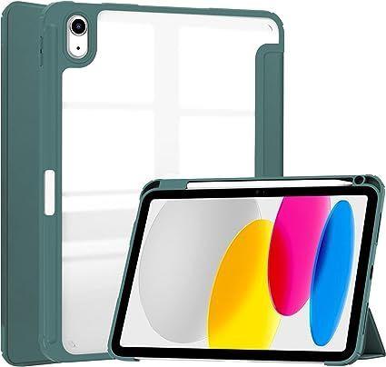 Carcasa funda Para iPad Pro 11 Air 4 Air 5 Gen - Transparente Verde-0