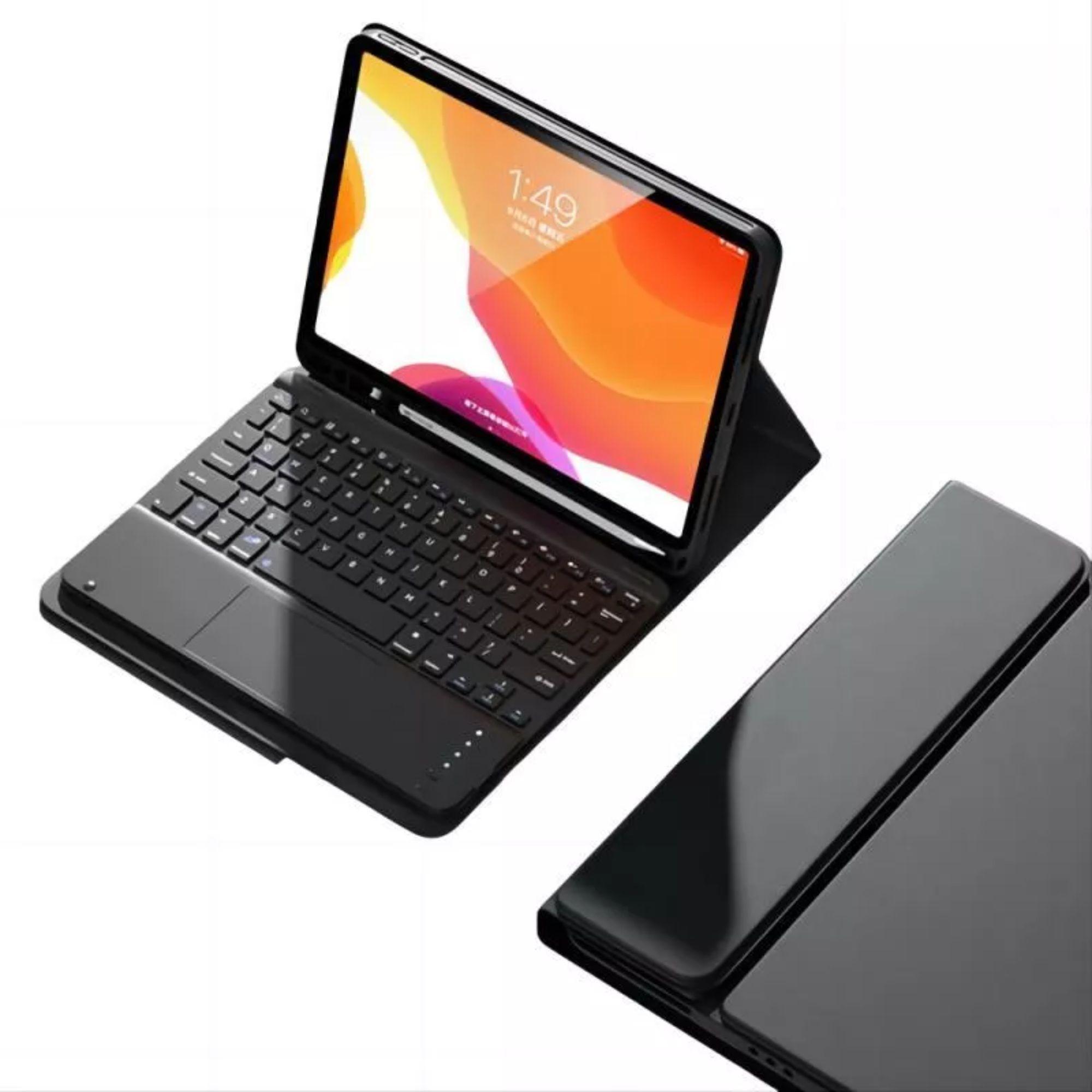Carcasa Funda con Teclado Touchpad Para iPad 10.2" ( 7-8-9na Generación) / Negro-0