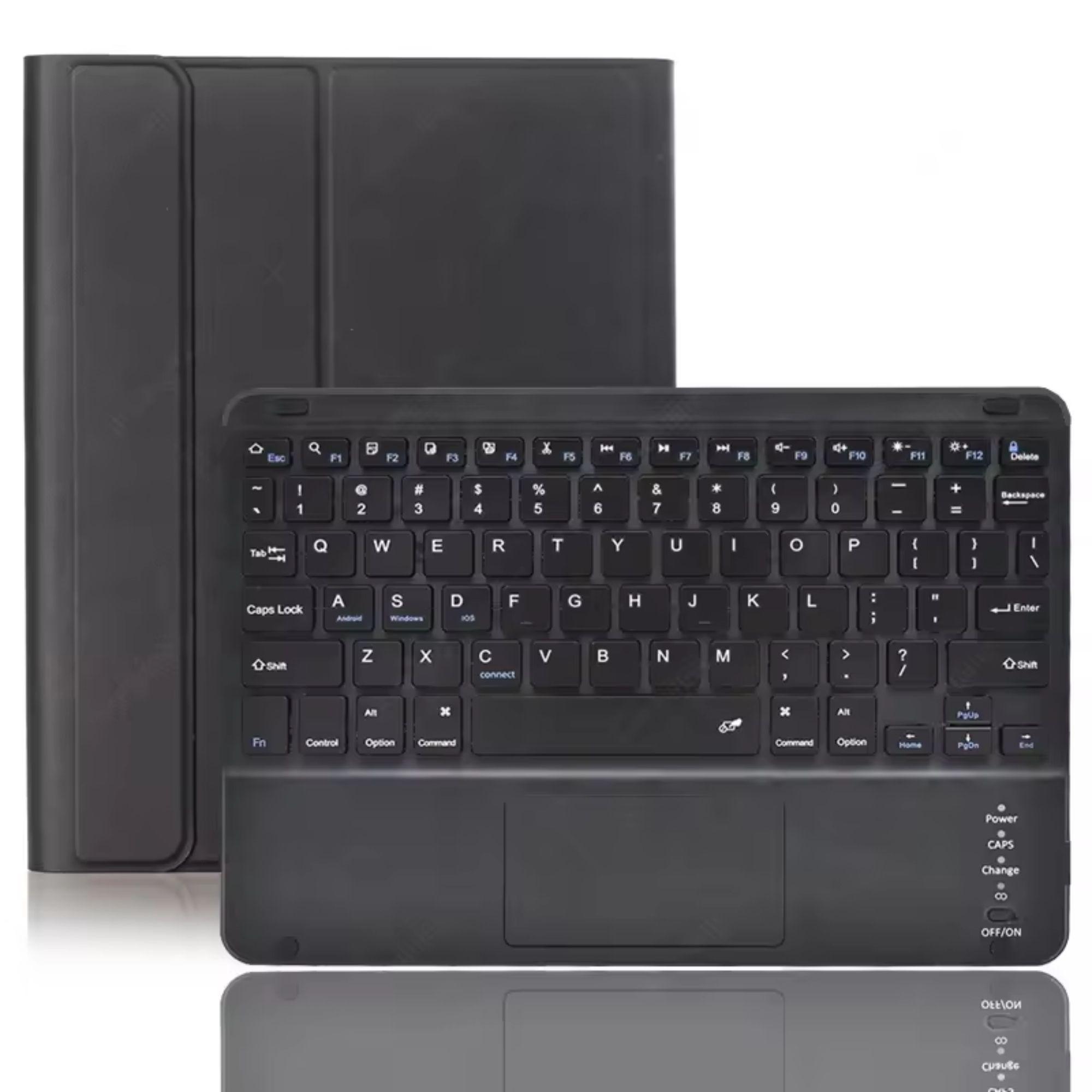 Carcasa Funda con Teclado Touchpad Para iPad 10.2" ( 7-8-9na Generación) / Negro-1