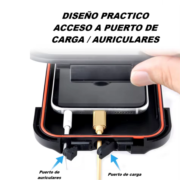 Soporte De Teléfono Impermeable Para Motocicleta Bicicleta 360°-3