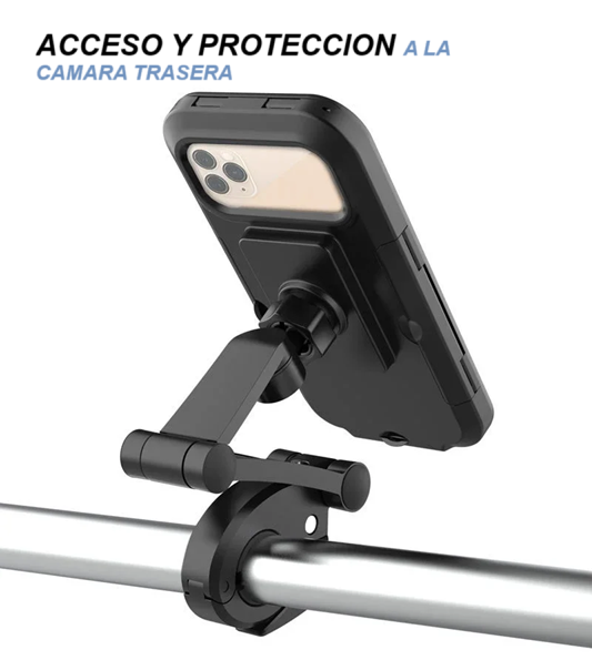 Soporte De Teléfono Impermeable Para Motocicleta Bicicleta 360°-4