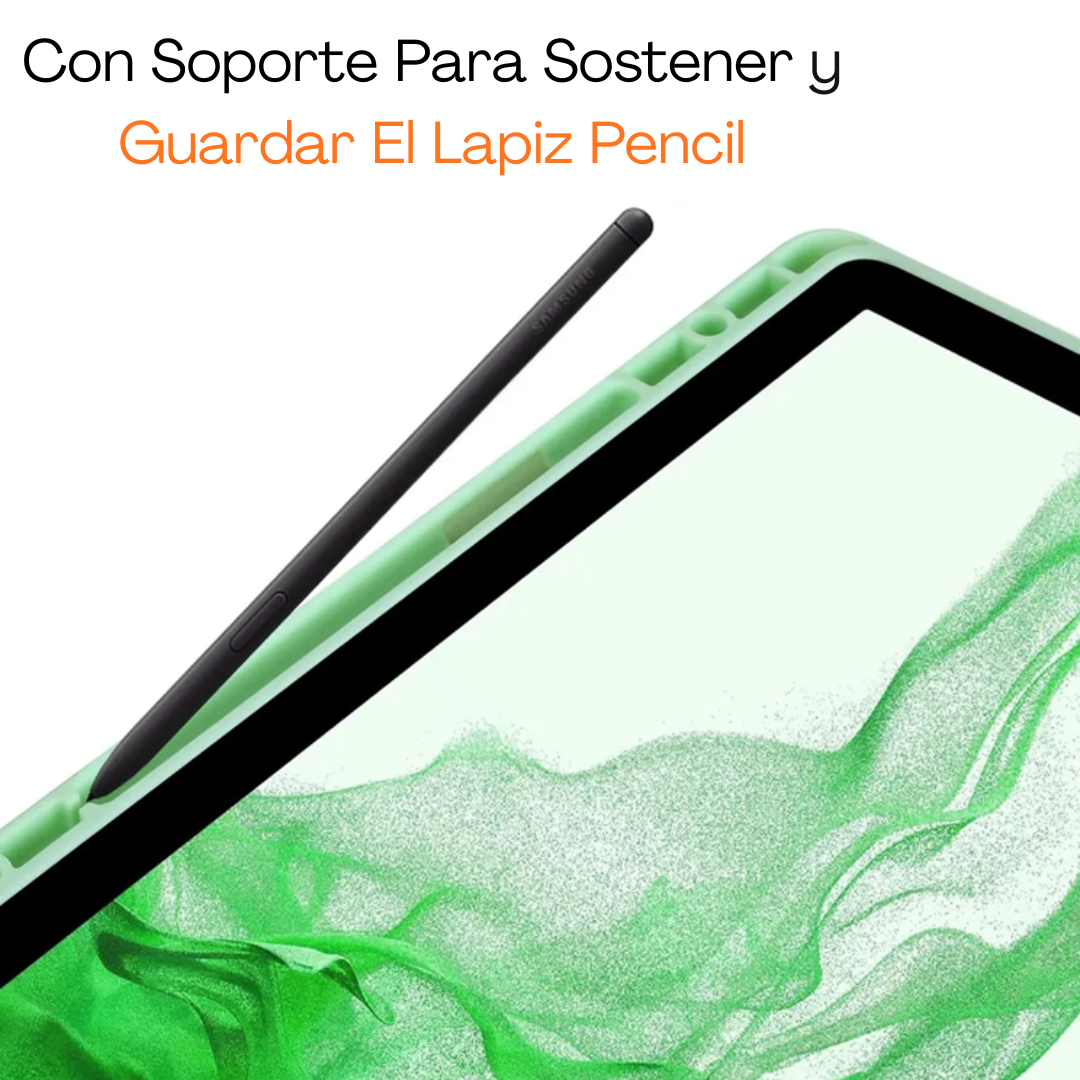 Carcasa Funda Para Samsung Galaxy Tab S9 S9 Fe 10 9 11 Verde Claro-3
