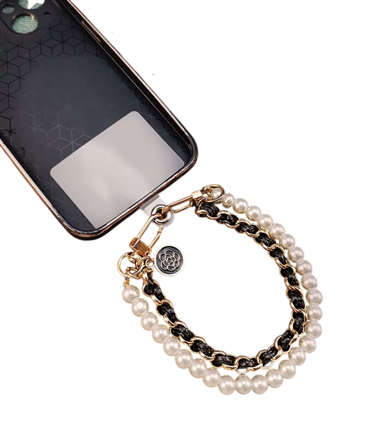 Colgante De Mano Antiperdida Pulcera Perlas Para Telefono-6