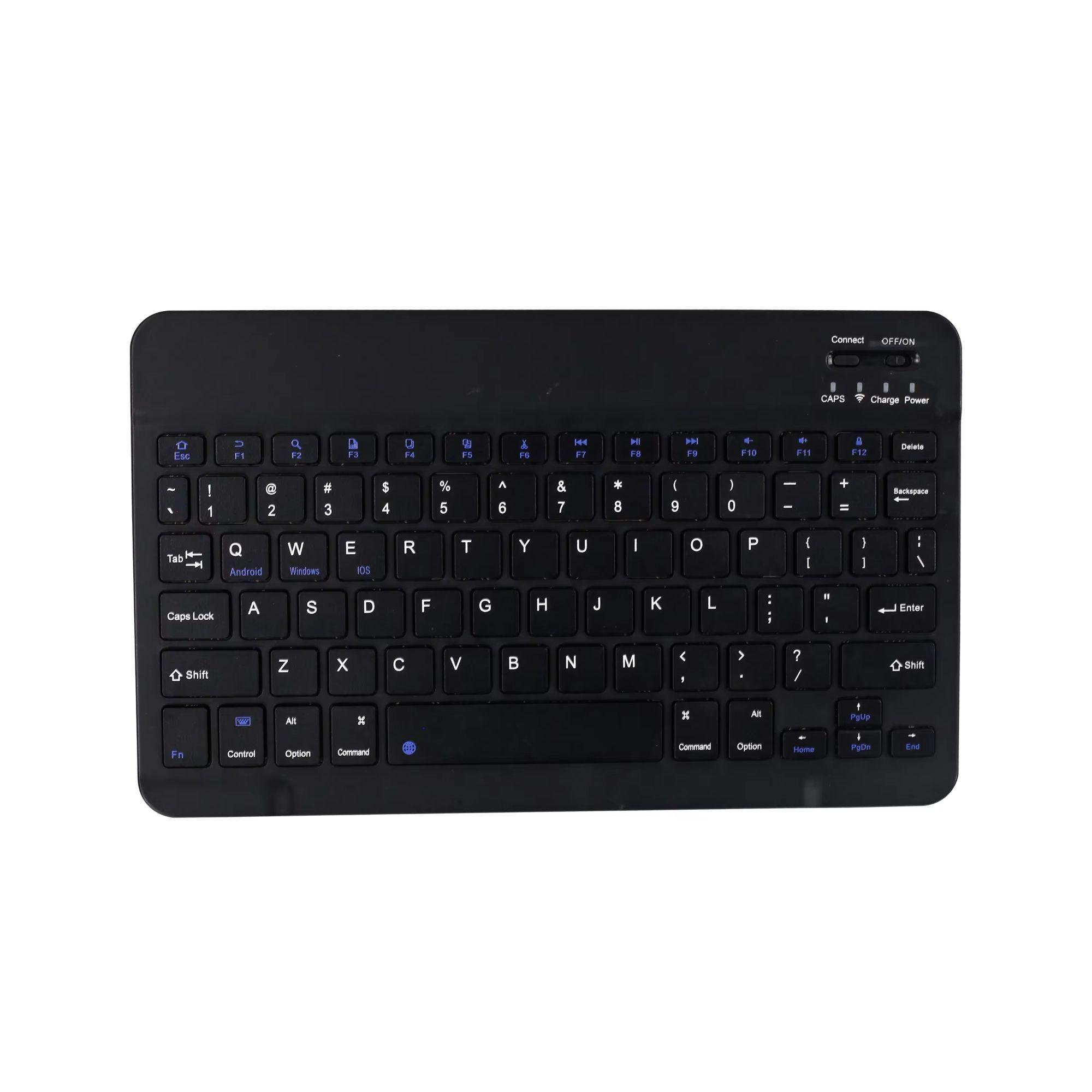 Teclado Inalámbrico Bluetooth Español Para Tablet iPad Notebook / Negro-0