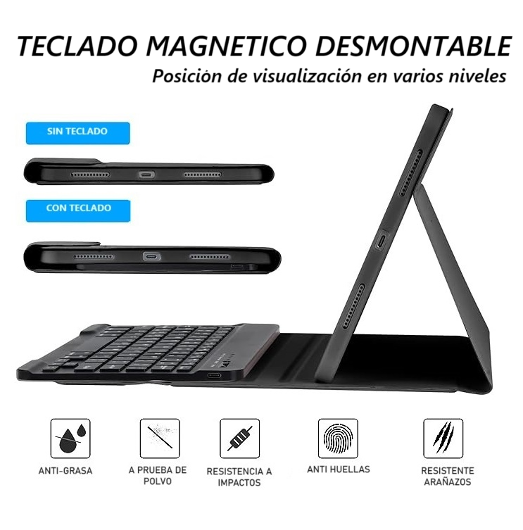 Carcasa Funda 360° Con Teclado Para iPad Pro 11 2024-4