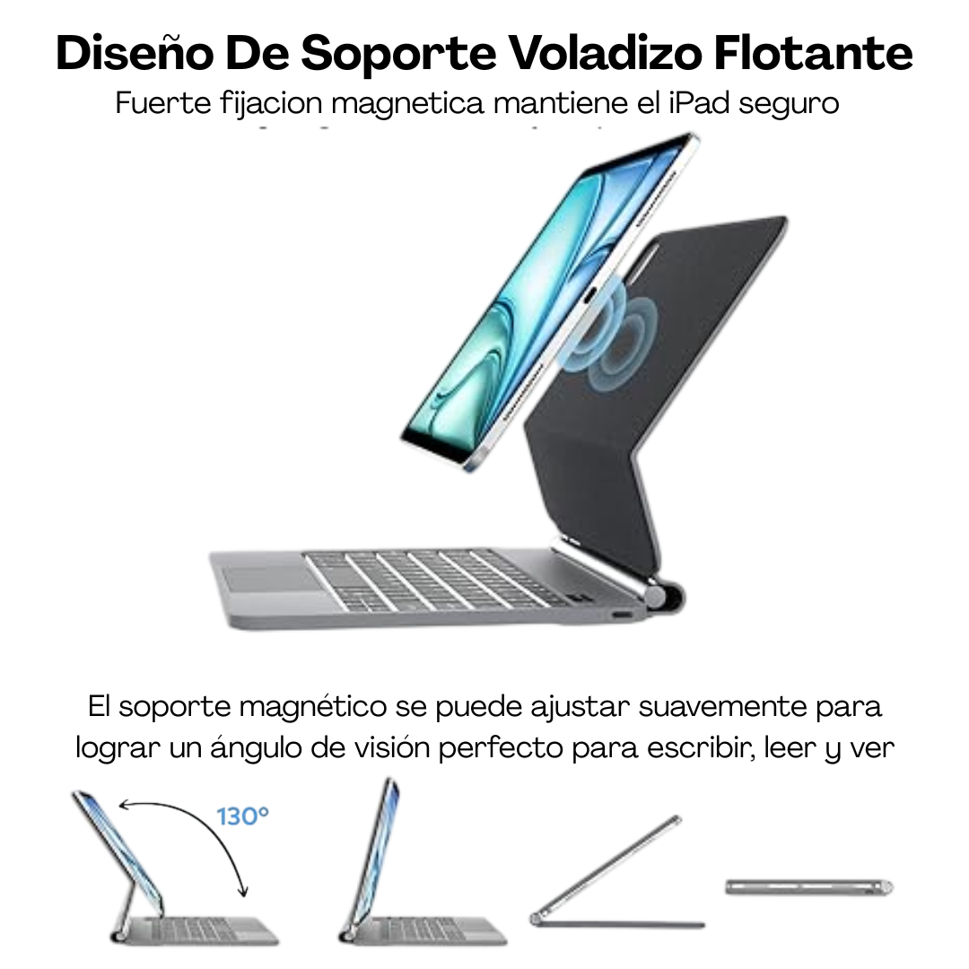 Carcasa Con Teclado Magic Keyboard Para iPad A16 11 10ma Generacion-3