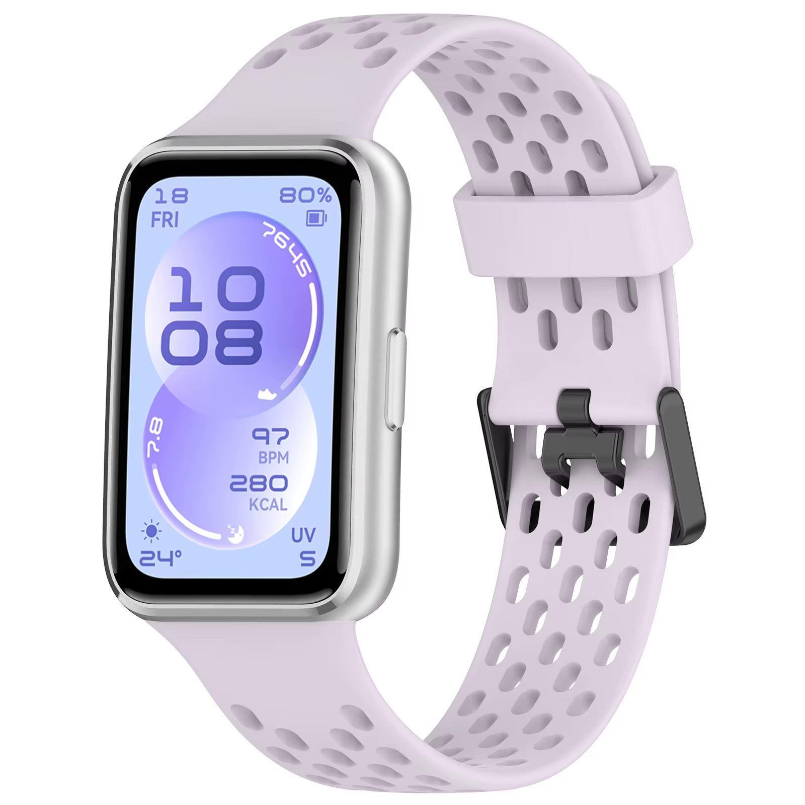 Correa Silicona Deportiva Para Huawei Band 11 Band 10 9 8 Purpura-1