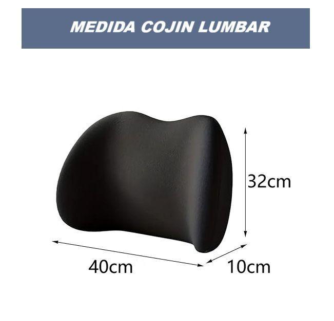 Cojin Soporte lumbar Espalda Para Auto Oficina / Negro-3