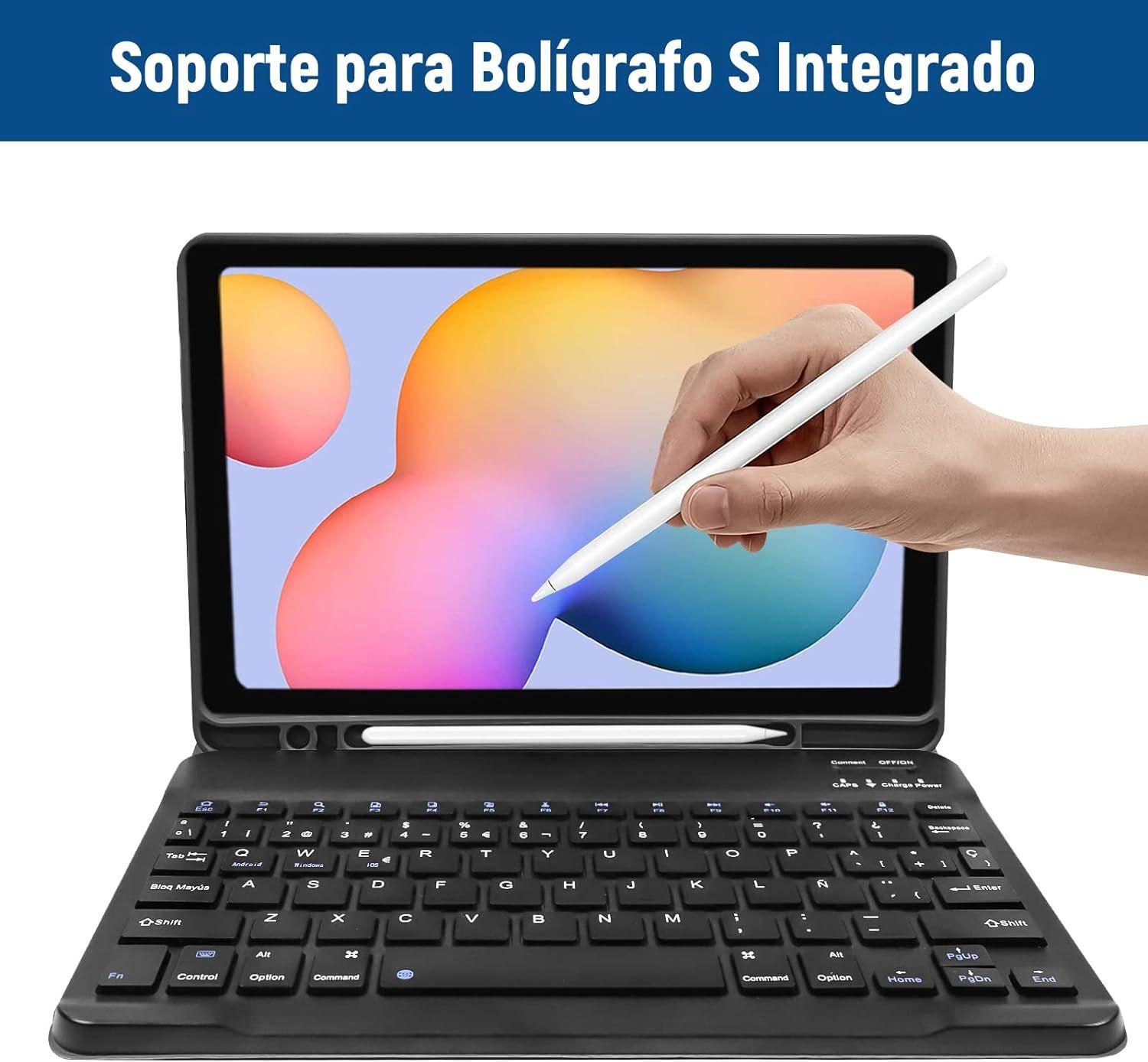 Funda con Teclado para Samsung Galaxy Tab S6 Lite 10.4 pulg-2