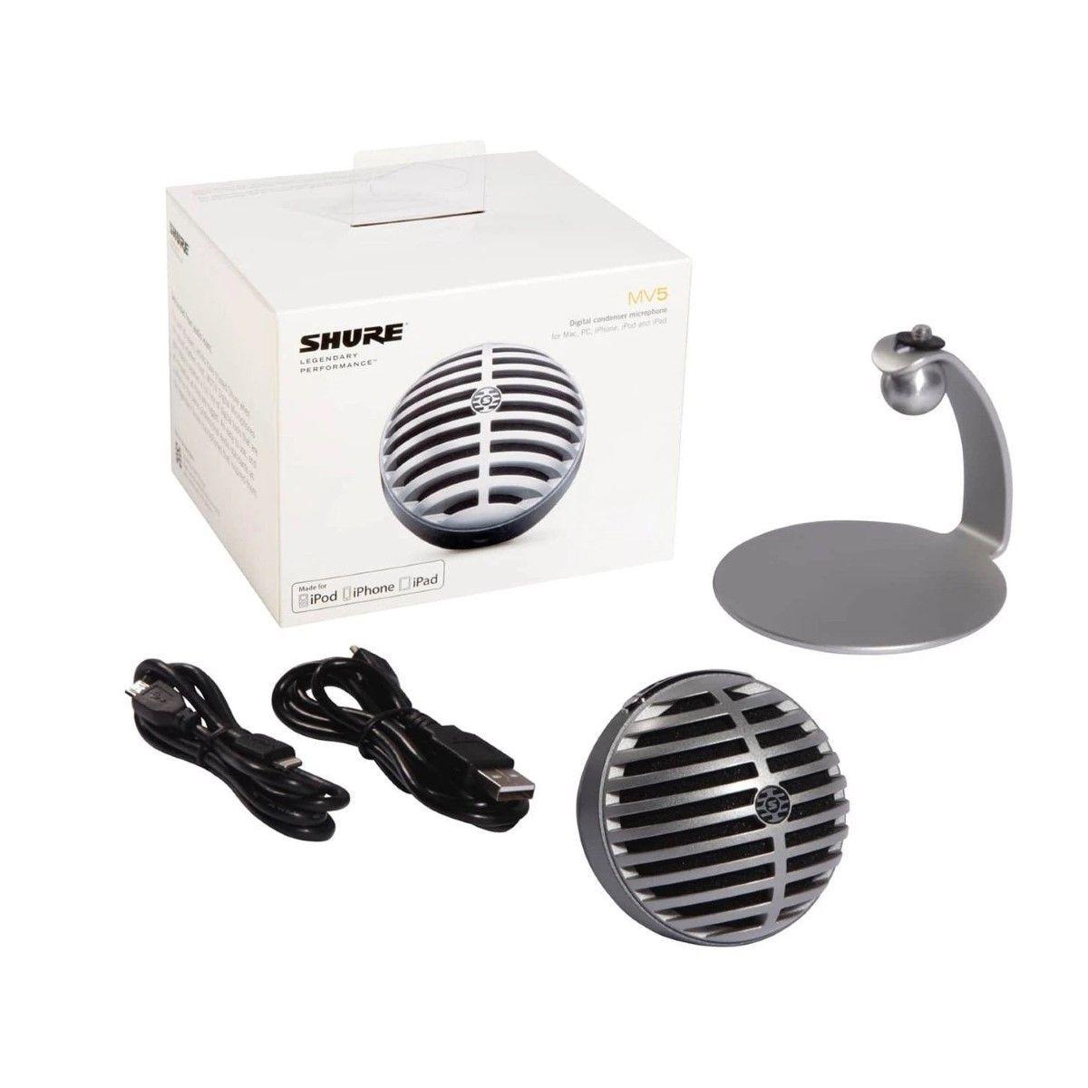 Shure MV5 Microfono USB para iOS, PC y Android-1