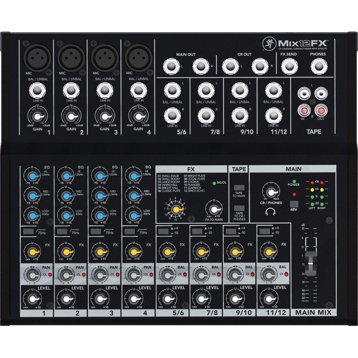 Mackie Mix12FX Mixer Compacto De 12 Canales con Efectos-4