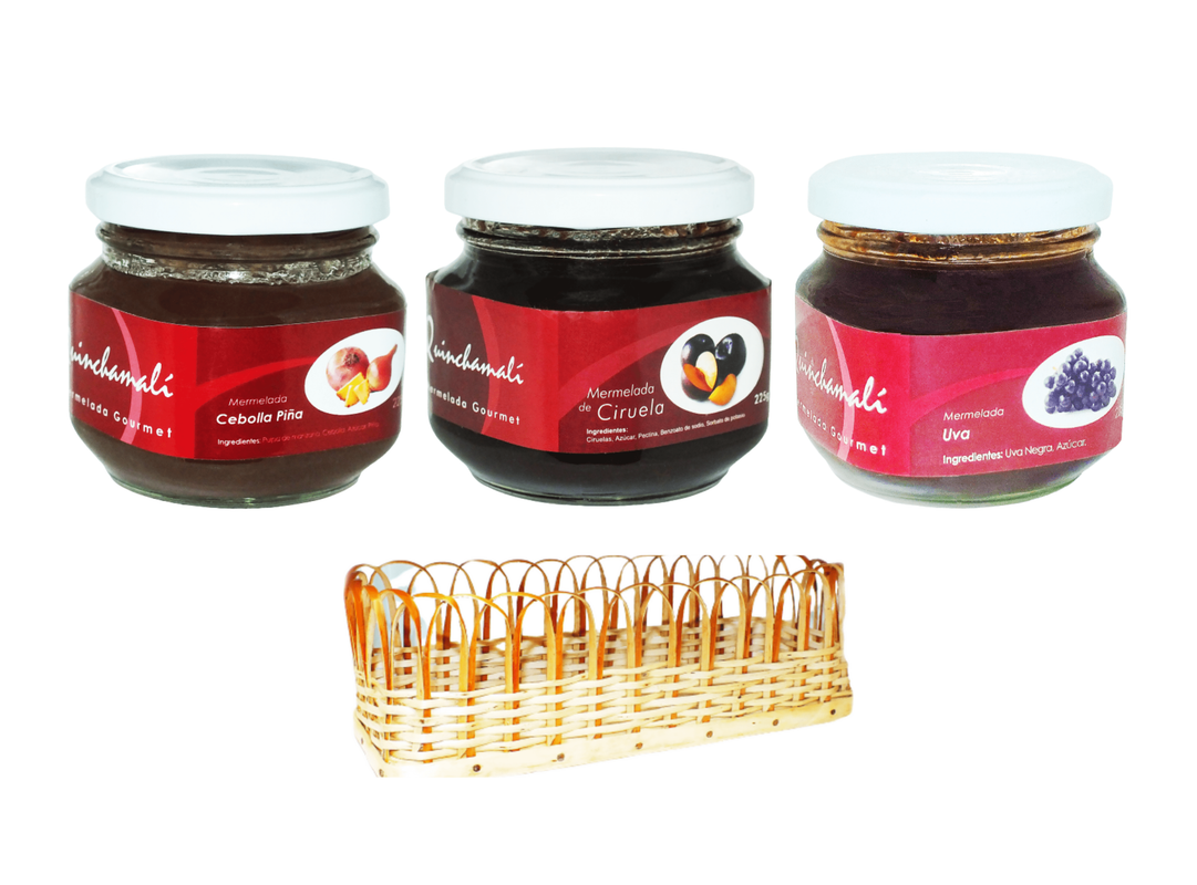 Pack Cebolla piña, Ciruela, Uva en cesta de mimbre-0