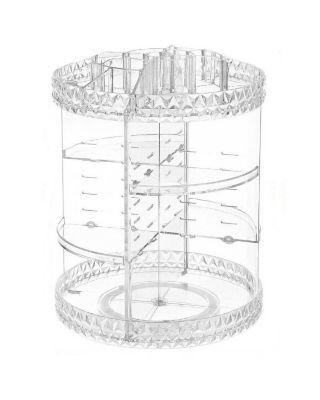 Organizador de maquillaje acrílico giratorio 360, almacenamiento de maquillaje ajustable, desmontable, bricolaje-1