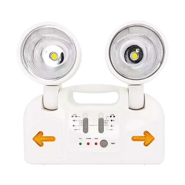 Lámpara De Emergencia De Dos Faros Luz LED Recargable y Portátil 10W-0