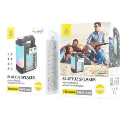 Parlante Altavoz Bluetooth  Inalámbrico con luces NF4070 Negro-1