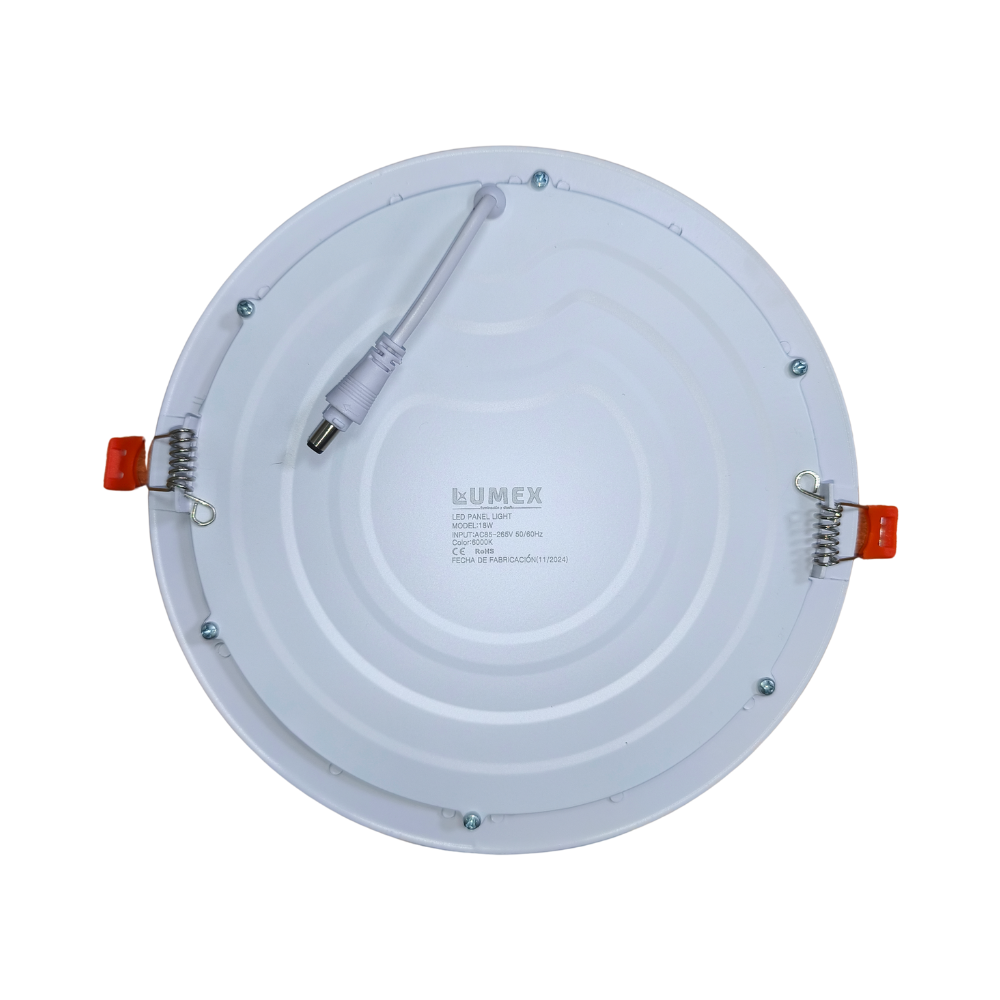 Foco Panel LED Redondo Embutido 18W Luz Fr a 6500K-1