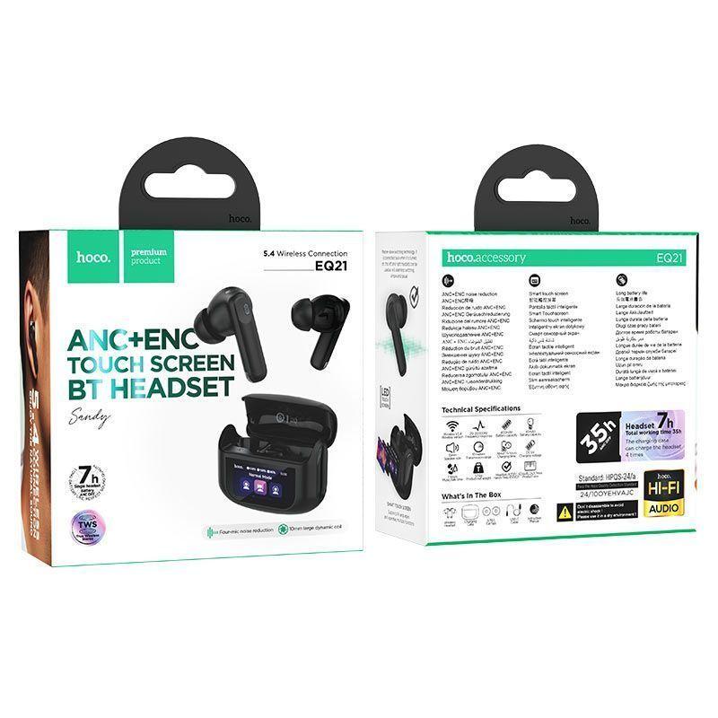 Aud fonos Bluetooth Hoco Pantalla Touch Led Anc enc-3