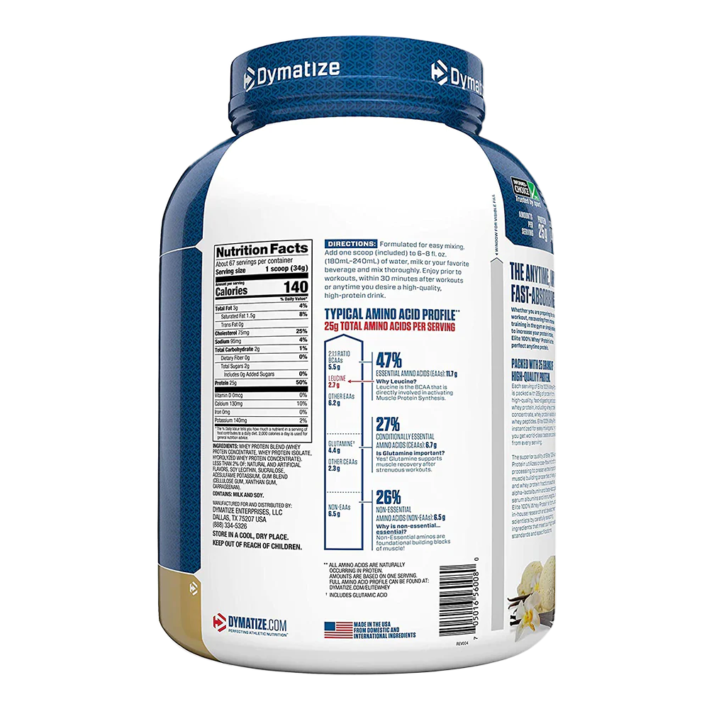 Elite 100 Whey Protein Dymatize 5Lb Vainilla-1