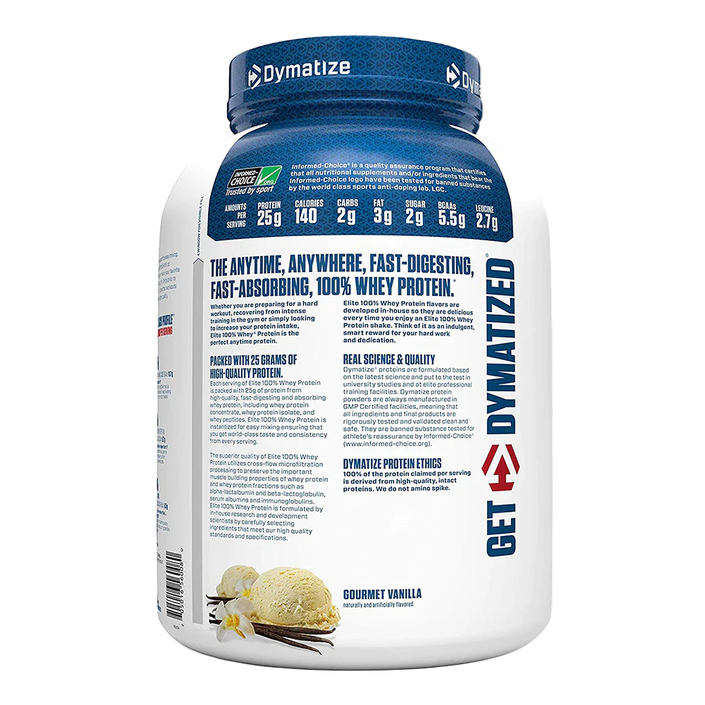 Elite 100 Whey Protein Dymatize 5Lb Vainilla-2