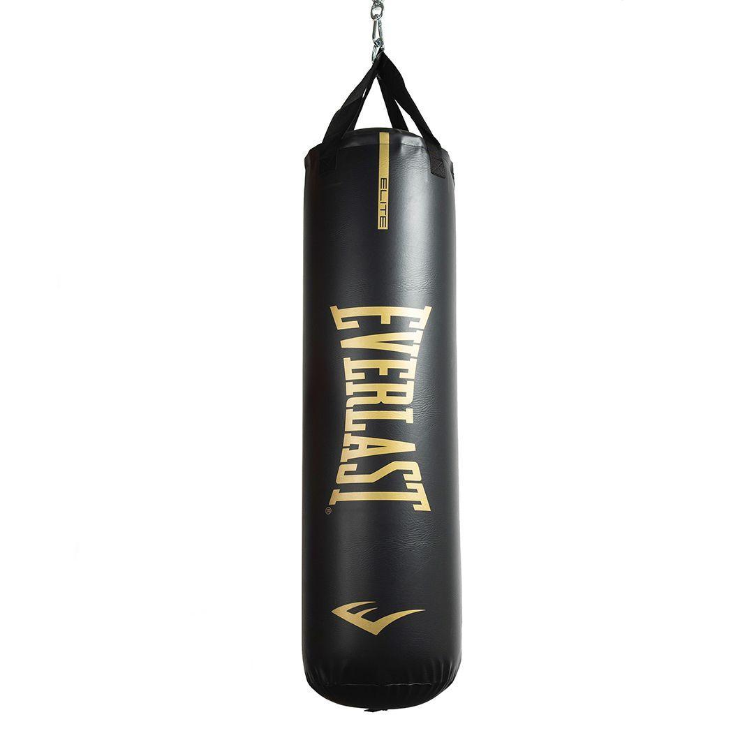 Kit Saco de Boxeo Everlast Negro y Guantes de boxeo Elite 2 Gold-1