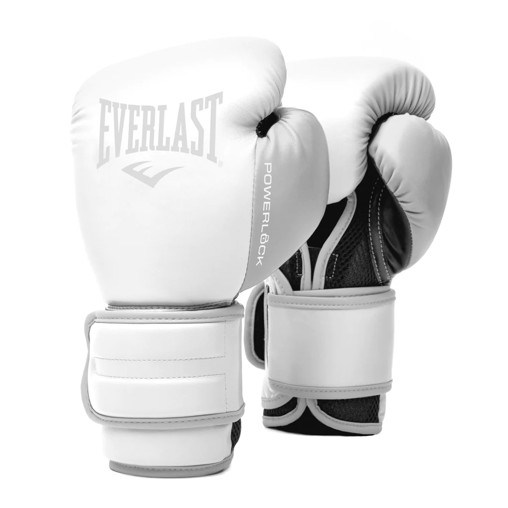 Guantes de Boxeo Everlast Powerlock Blanco + Vendas de Boxeo -1