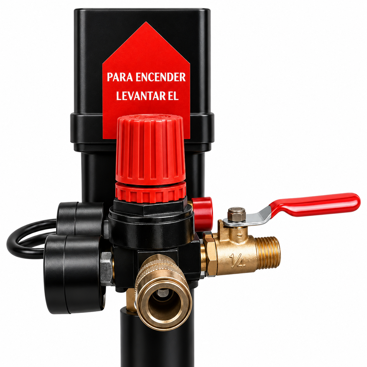 Compresor de Aire Electrico Wulkan 50 Litros 2.5Hp 8 Bar 206L/min Negro-4