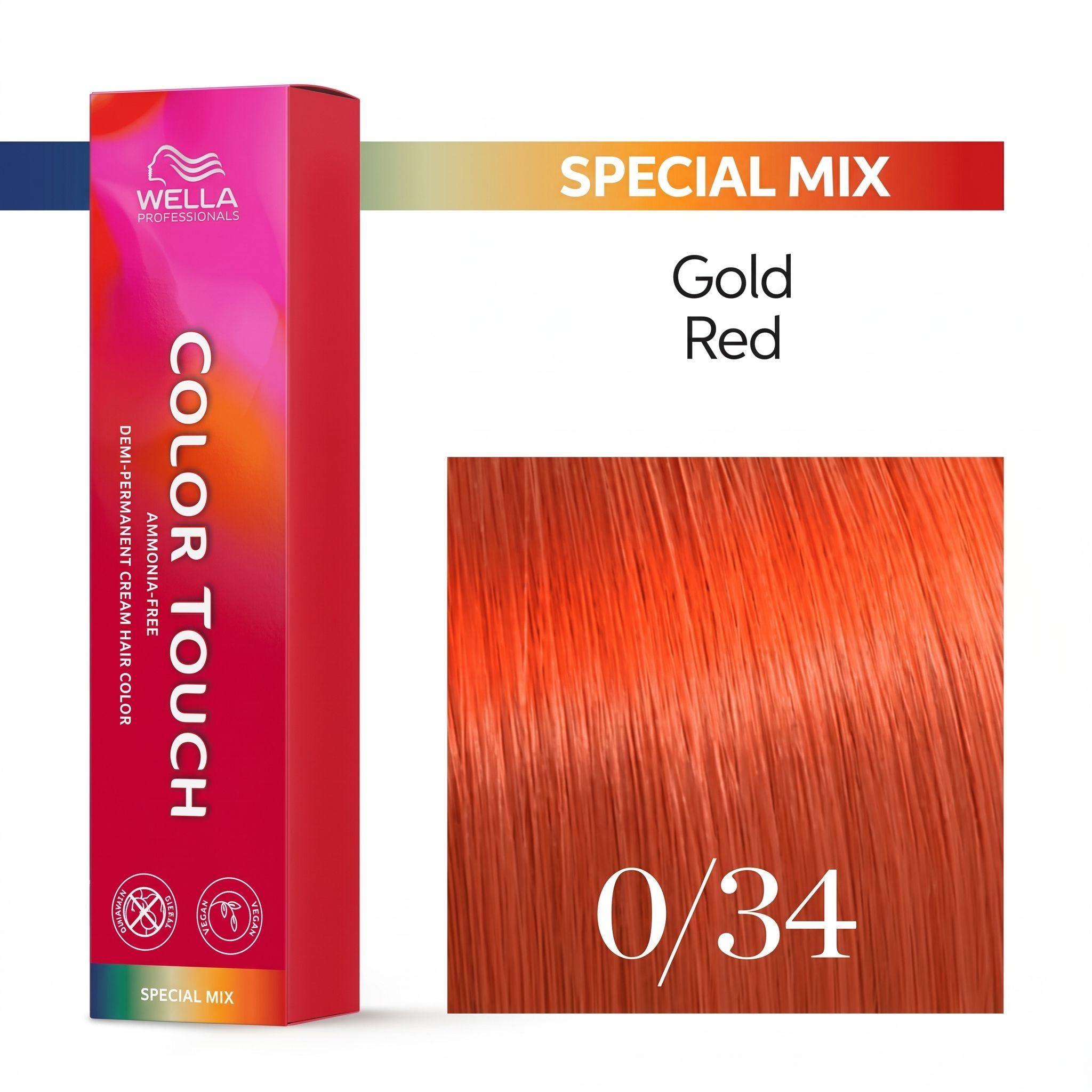 Wella Color Touch 0/34 Gold Red 60ml-0