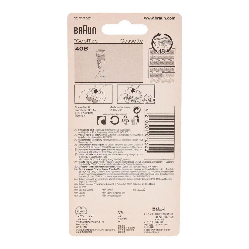 Braun Cabezal de Repuesto Afeitadora CoolTec 40B-3