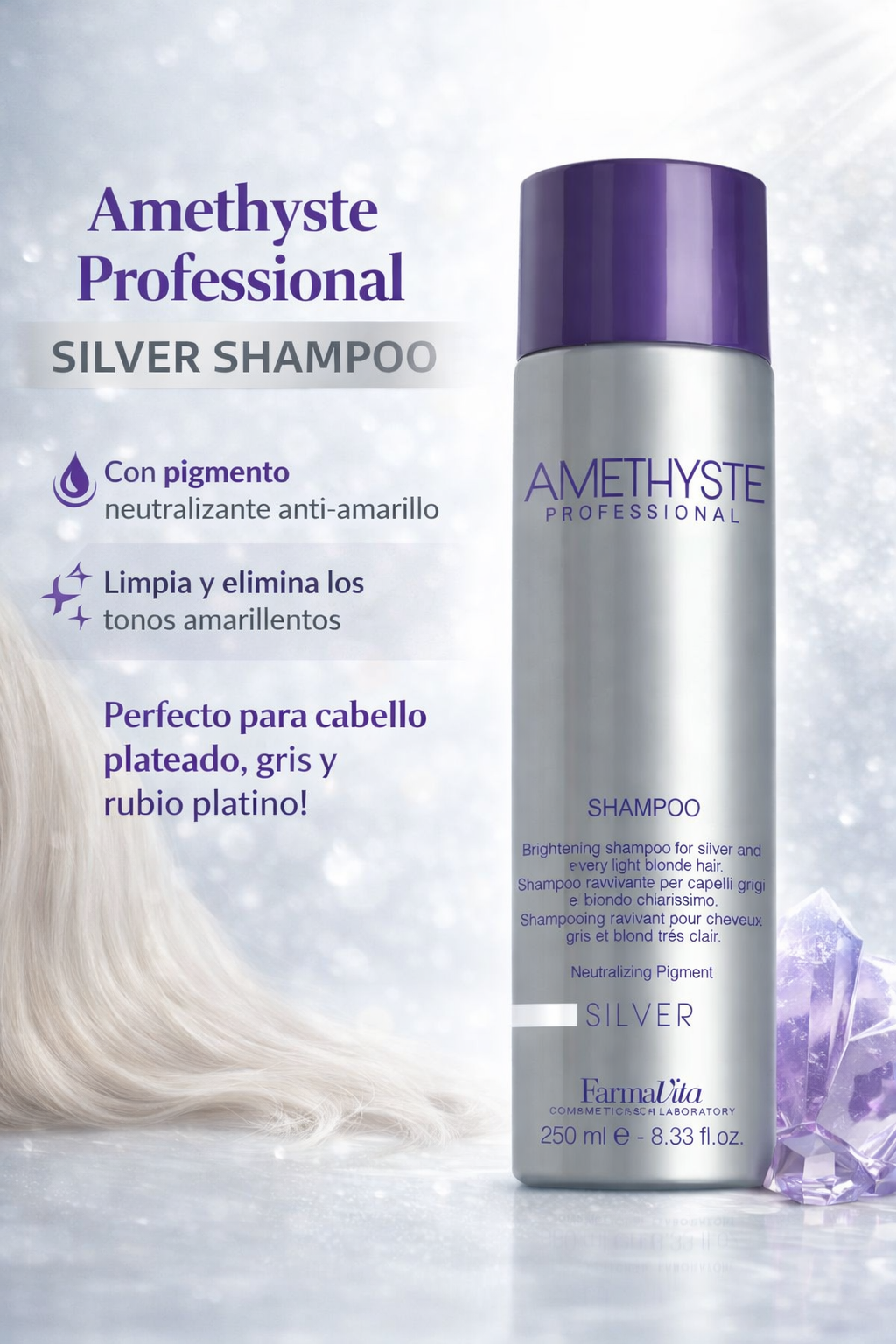Farmavita Shampoo Amethyste Silver 250ml-1