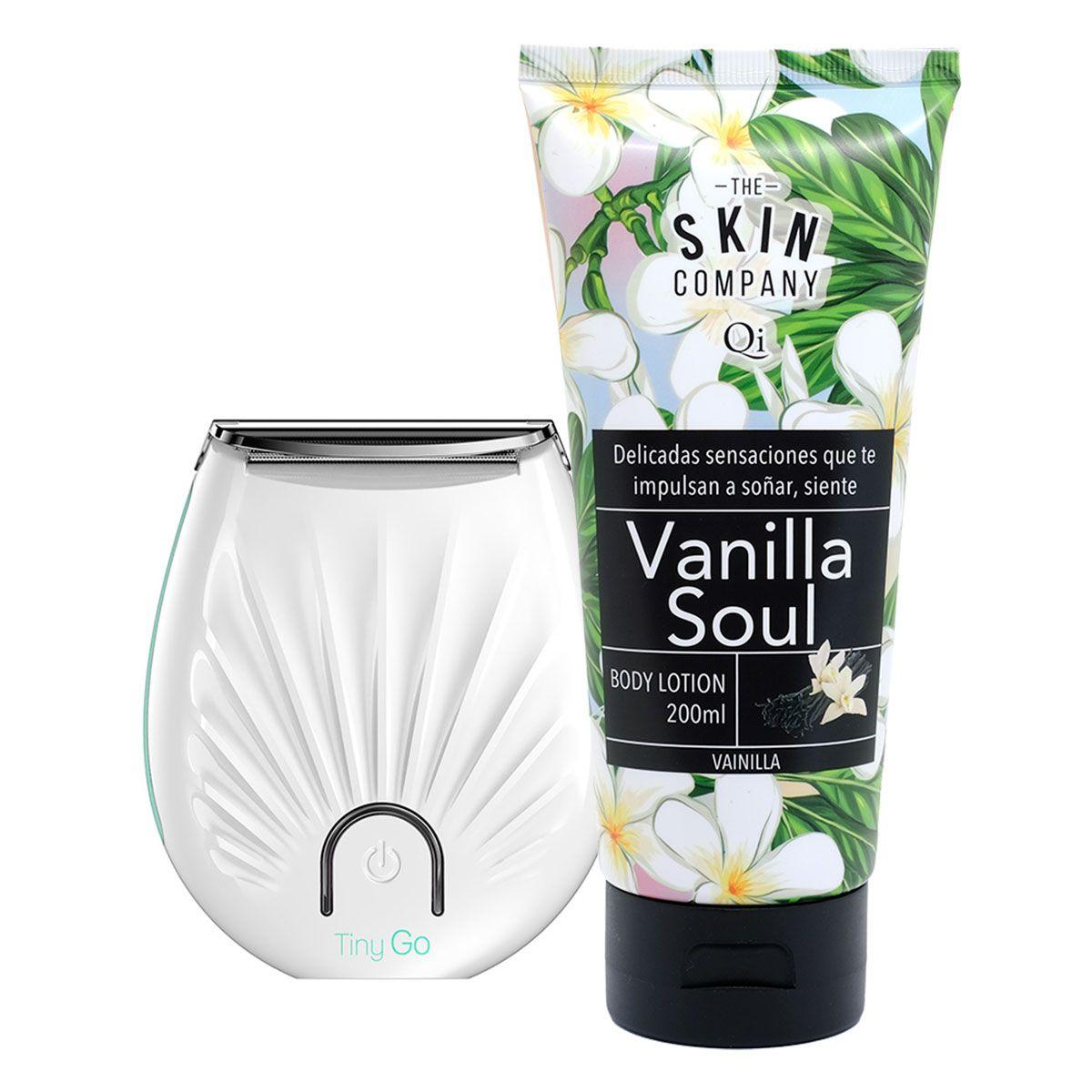 COMBO AFEITADORA TINY GO+CREMA VAINILLA 200ML TSC-0