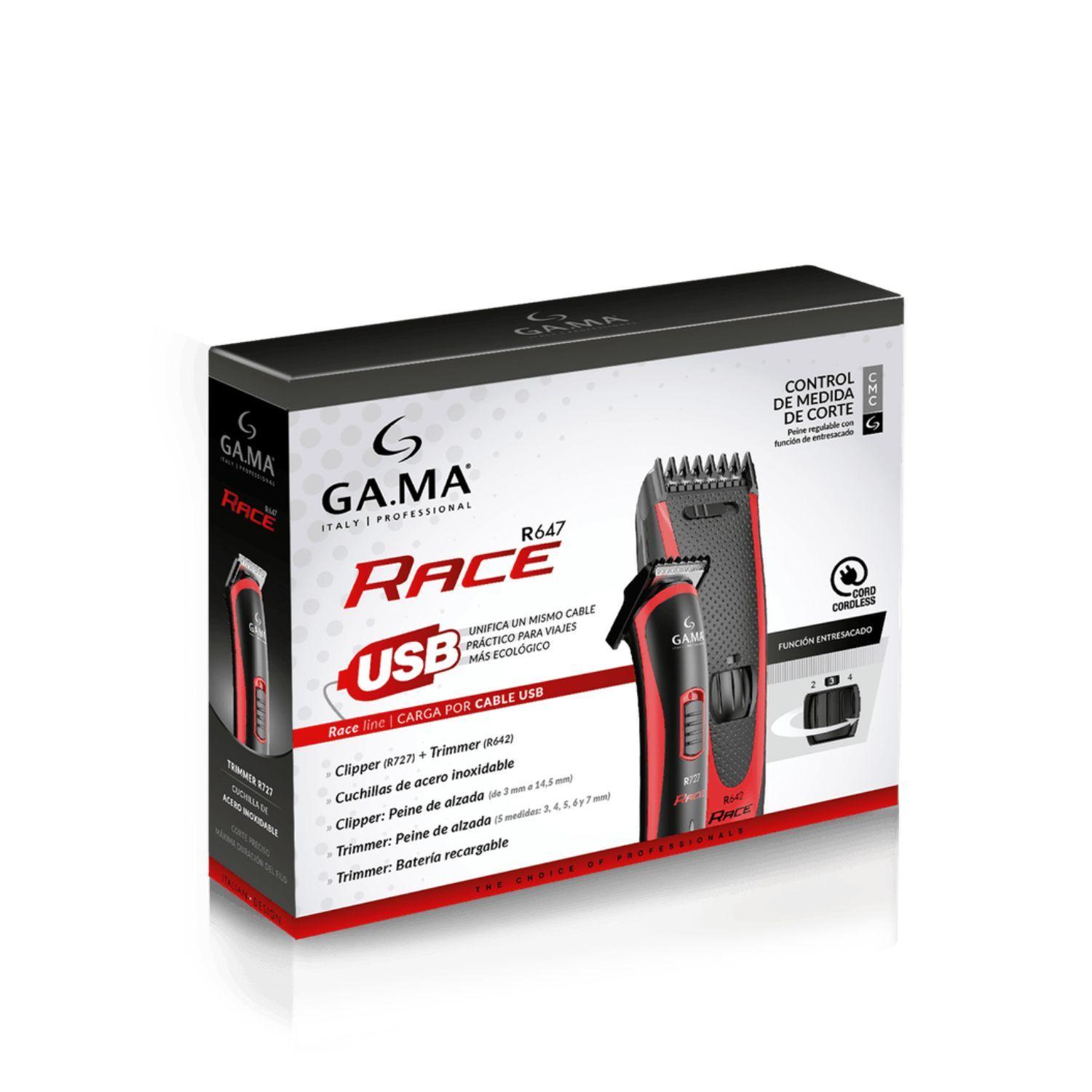 Pack Race Afeitadora + cortapelo R647 GAMA ITALY-1