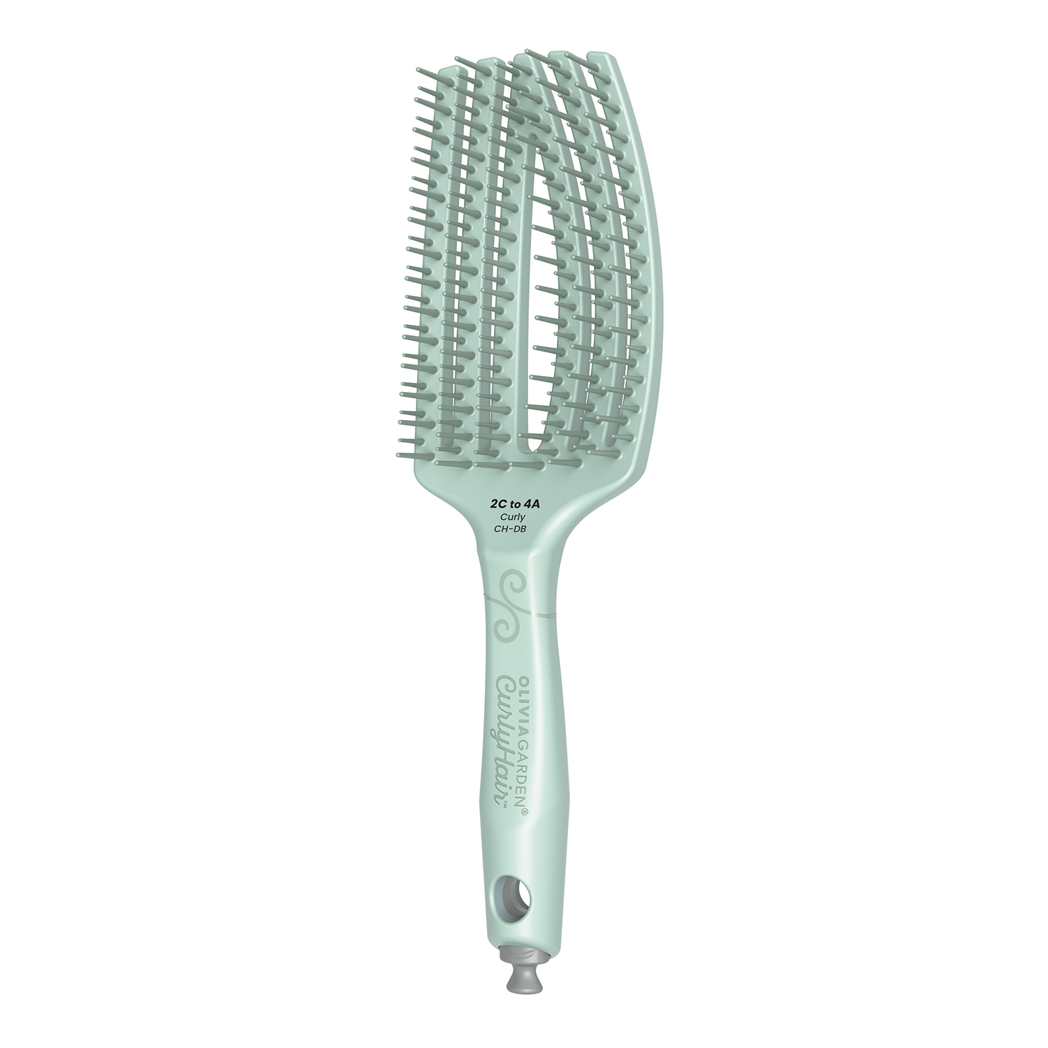 Cepillo Olivia Garden Curly Single Bristle Verde-1